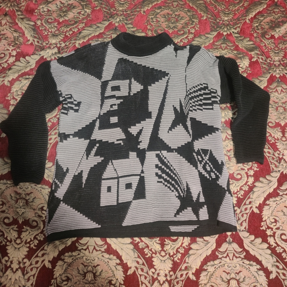 Gil Aimbez Abstract Cottage Shooting Star Sweater